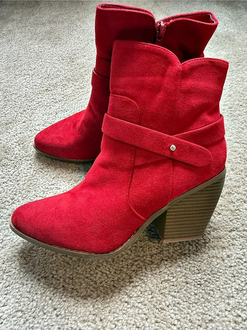 Yoki Red Heeled Boots US 8.5 - New in Box